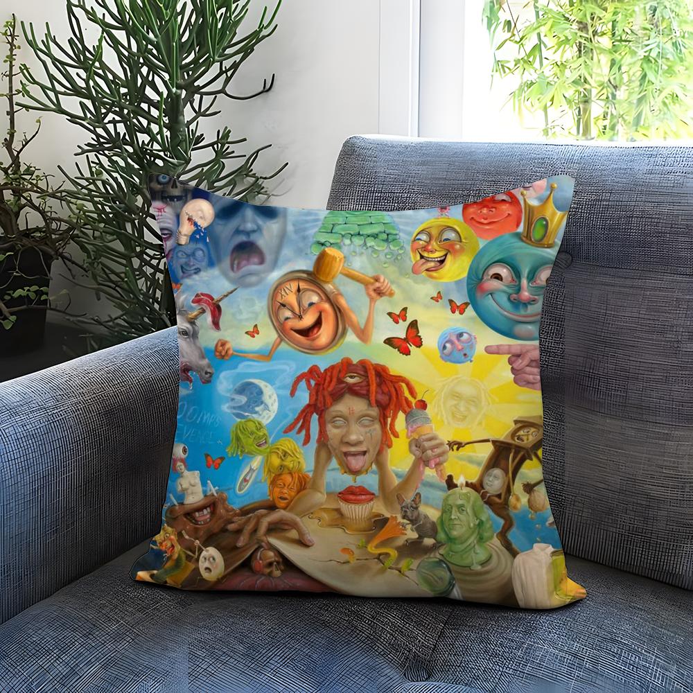Popular T-TTrippie Redd Cushion Cover Comfortable Reversible Pillow Cover Ideal for Car Sofa Bedroom & Beyond