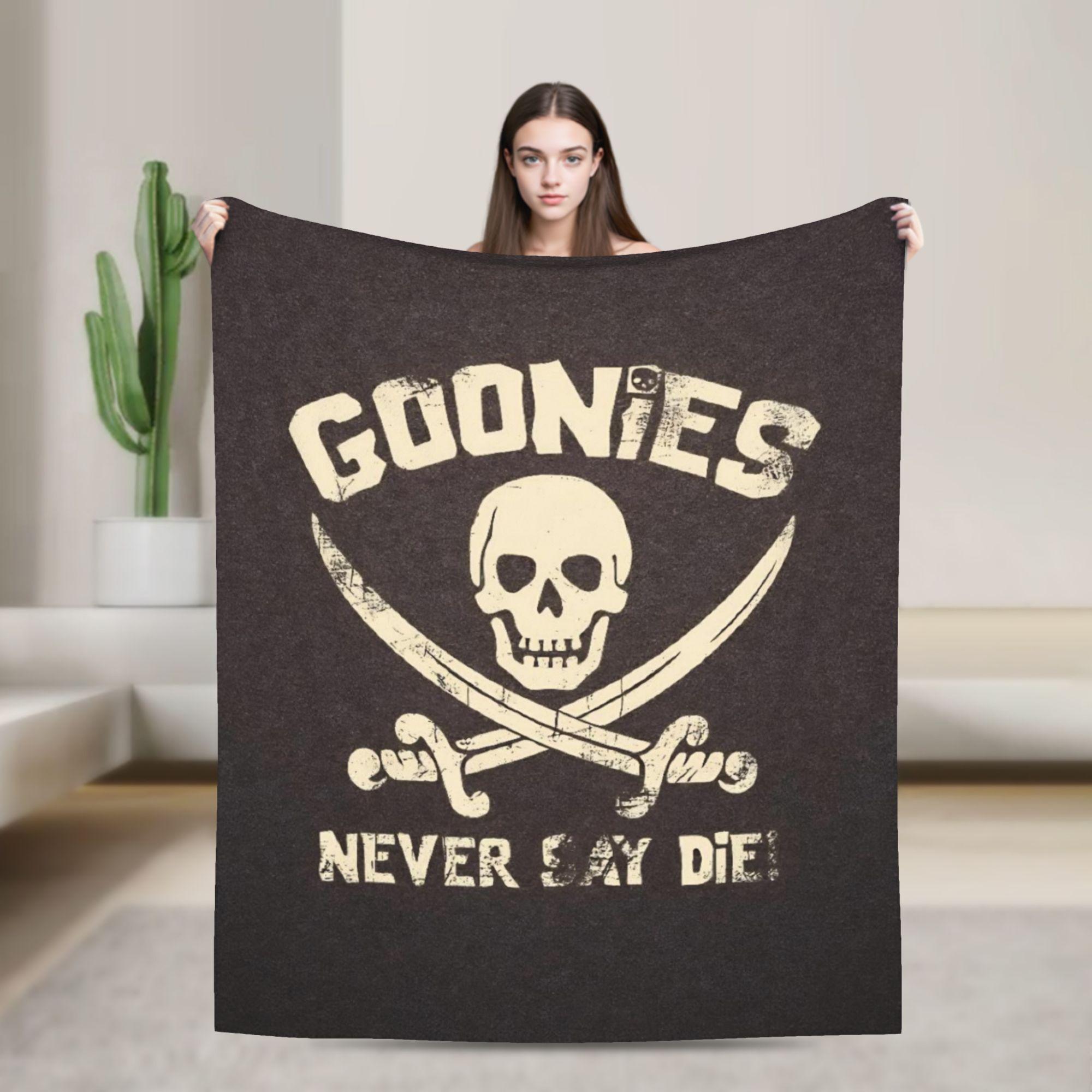 

The Goonies Never Say Die Blanket Soft Warm Fluffy Plush Throw Blanket For Couch Bed Travel Office Flannel Bedspread Bed Cover 30x40in