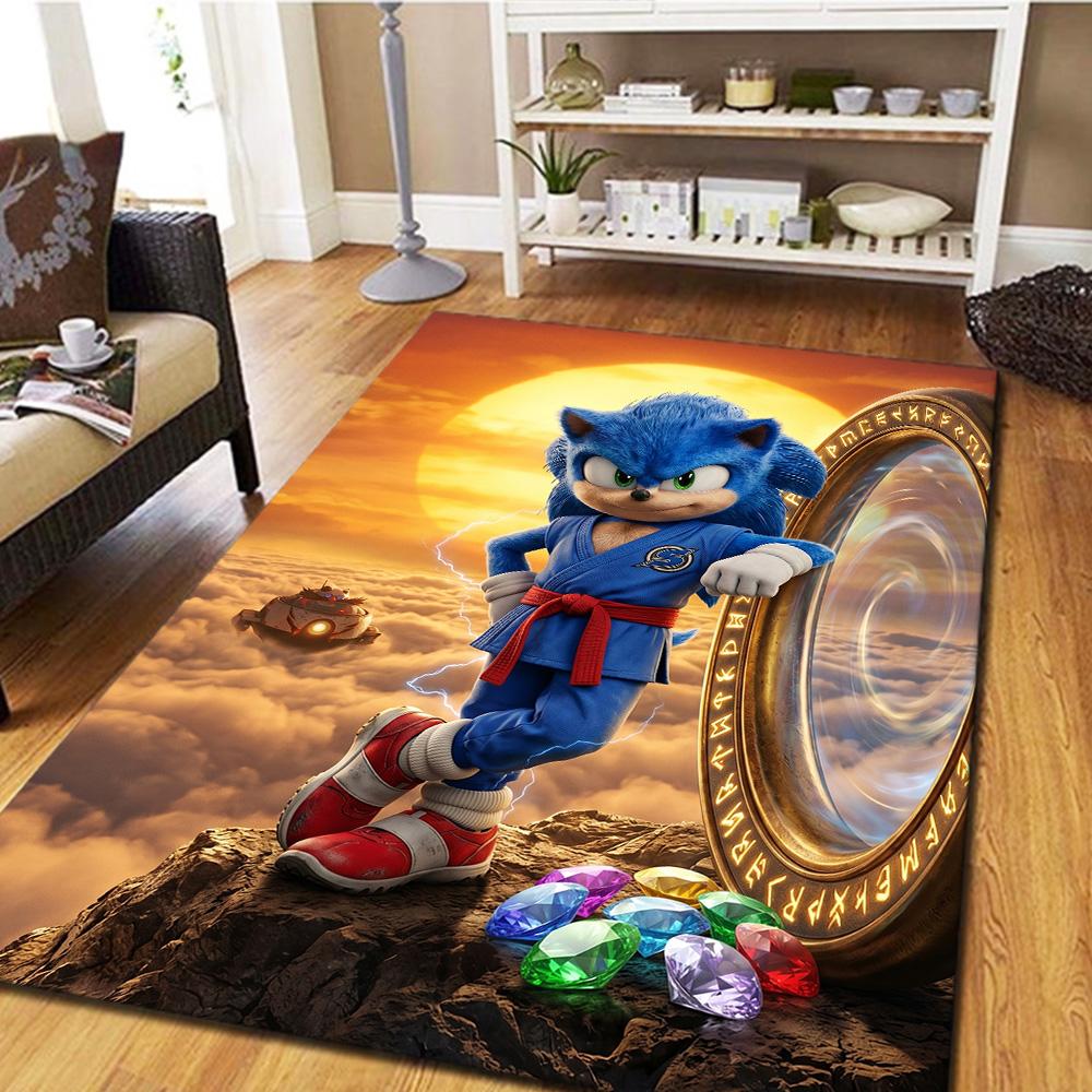 Sonic the Hedgehog  Carpet Floor Mat Home Room Decor Washable Non Slip Large Area Gamer Bedroom YUN6512 60x90cm