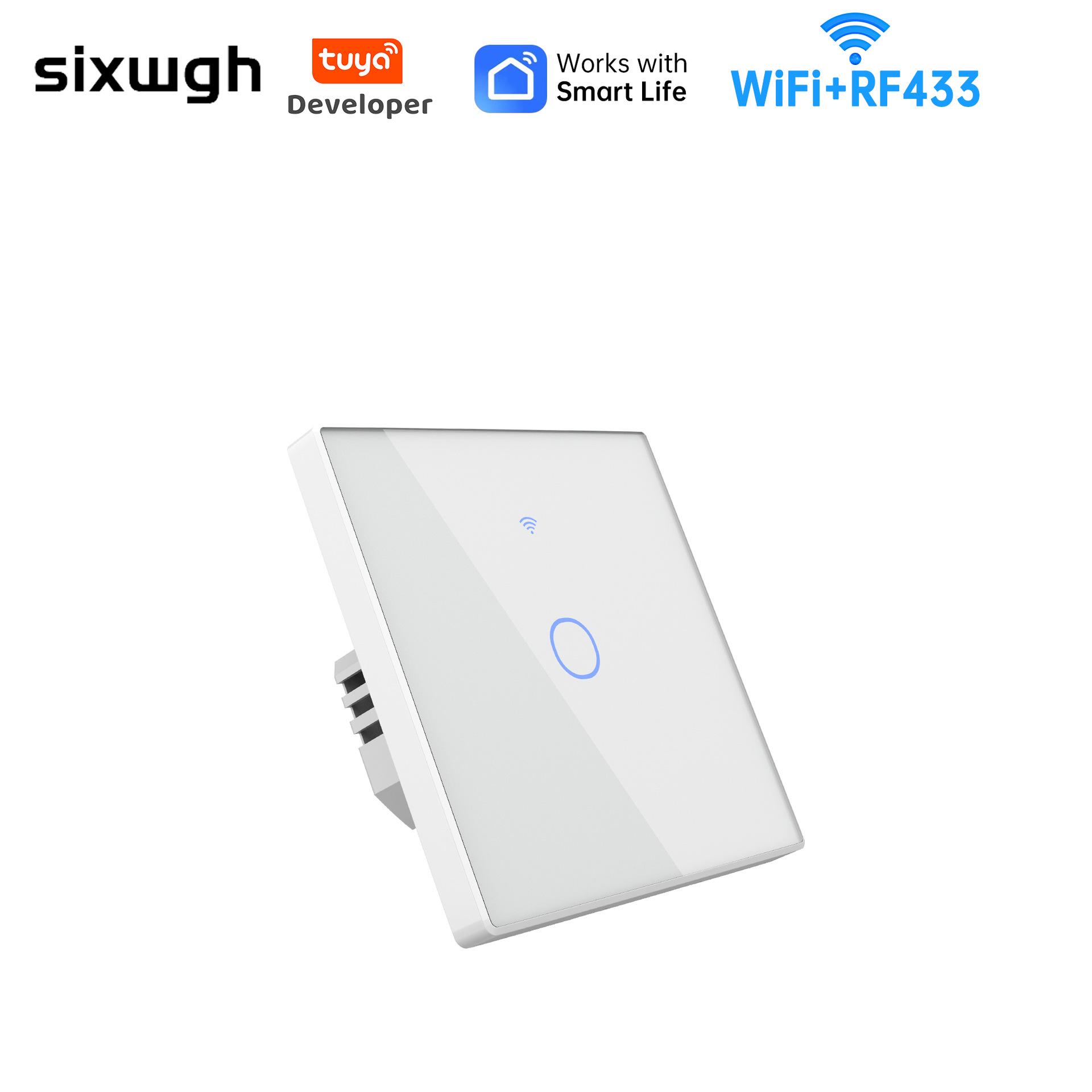 

Tuya WiFi Smart Glass Touch Switch - Alexa Compatible Wireless Control Panel