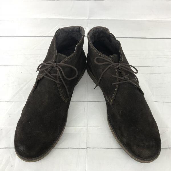 Alfani leather chukka boots 30.0 dark brown suede finish(USED)