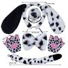 Girls Adult Children Cute Plush Anime Spotted Dog Ears Funny Animal Costume Cosplay Props Headband Skirt Nose Tail