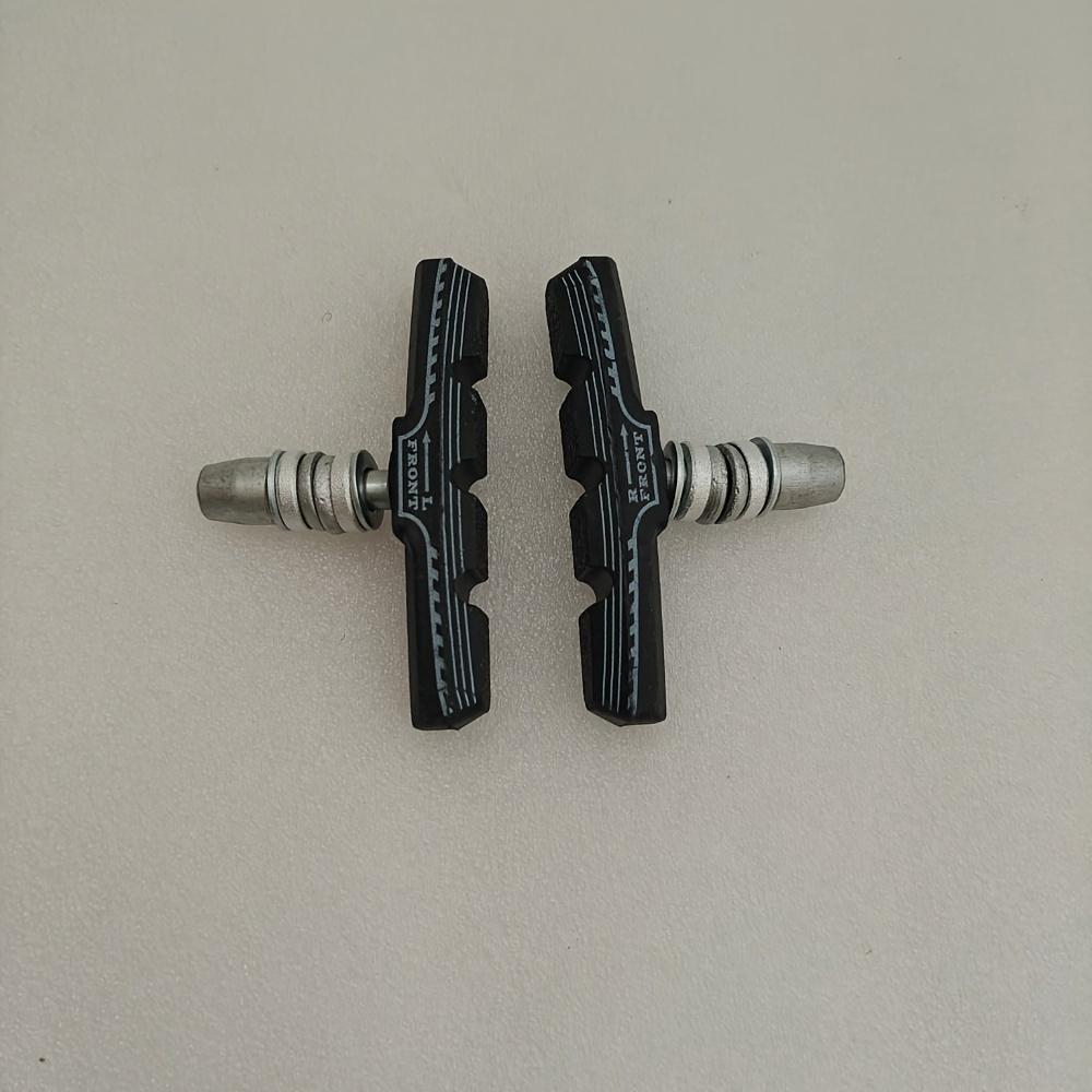 1Pair of bicycle brake pads, wear-resistant rubber, low-noise mountain bike V-brake pad accessories чёрный