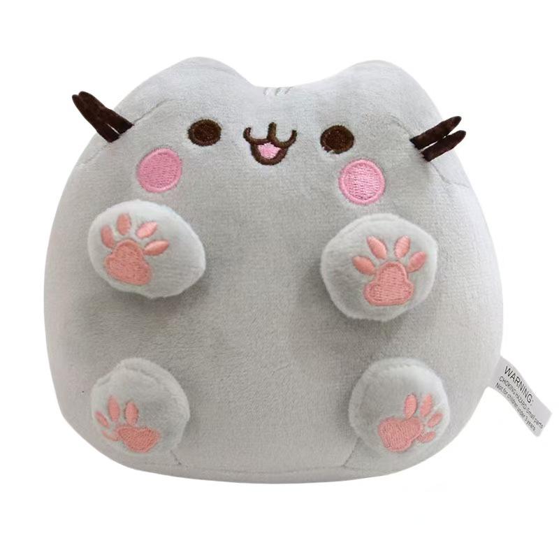 Cross-Border Gray Cat Plush Toy - Donut, Pizza, Hamburger, Sandwich, Cookie Claw Machine Doll