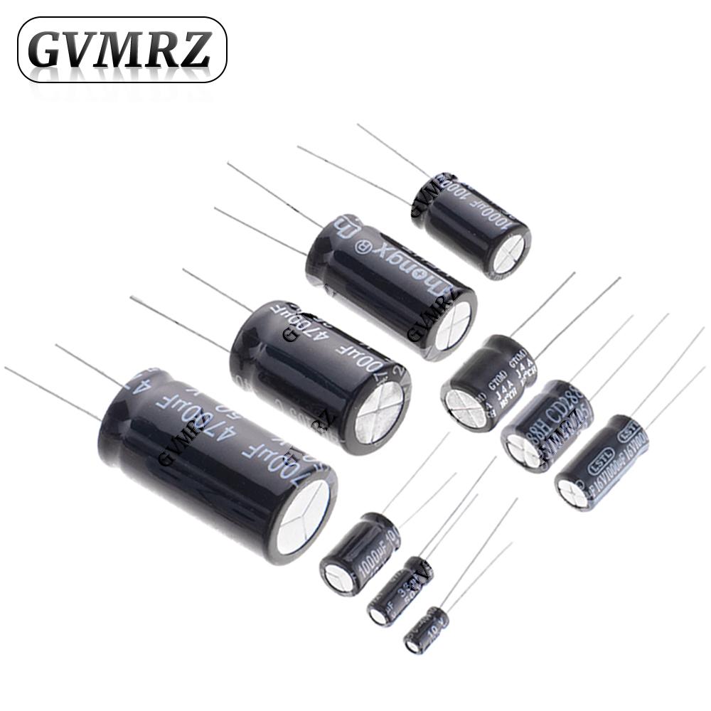 1UF 2.2UF 4.7UF 10UF Electrolytic Capacitor 1000UF 22UF 33UF 47UF 470UF 100UF 220UF 50V 10V 16V 6.3V 25V 35V