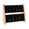 Practical Sturdy Solid Wood Necklace Bracelet Holder Vertical Jewelry Storage Rack for Artistics Craft Supplies