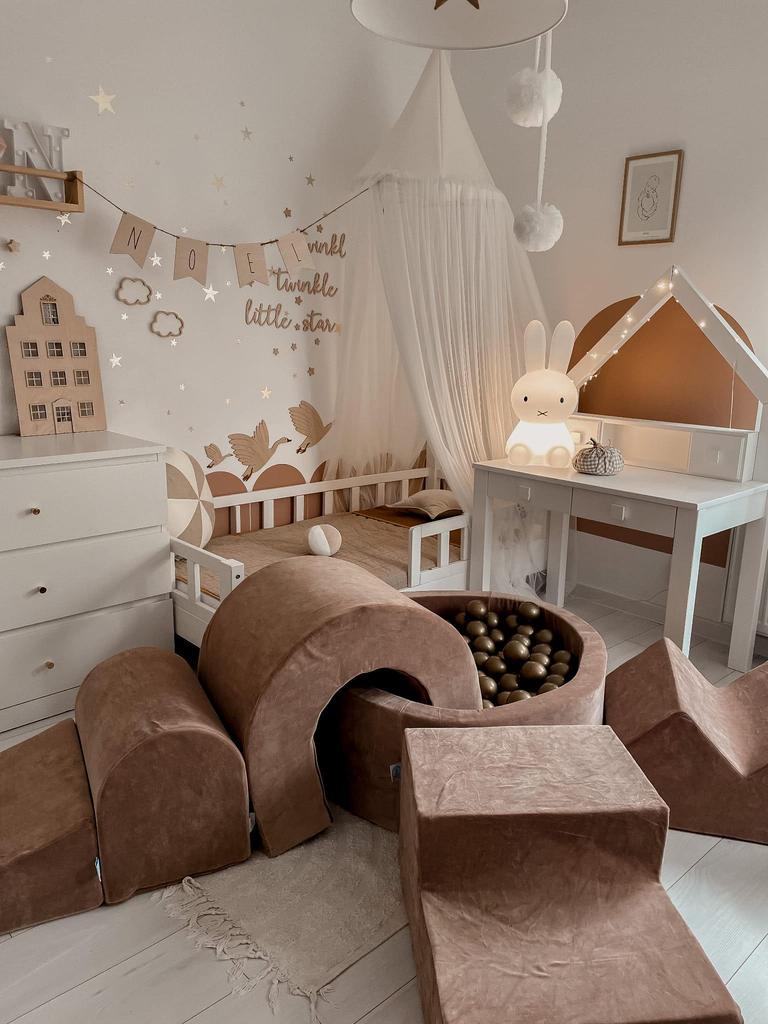Velvet Soft Dark Beige Foam Playground Bridge