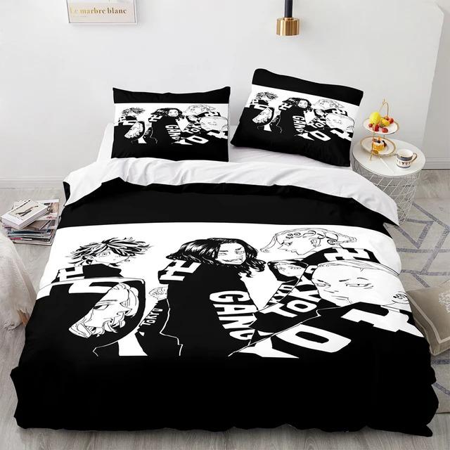 Anime Bedding Sets Tokyo Revengers USEuropeUK Size Quilt Bed Cover Pillow Case 2-3 Pieces Sets Adult Children Duvet Cover