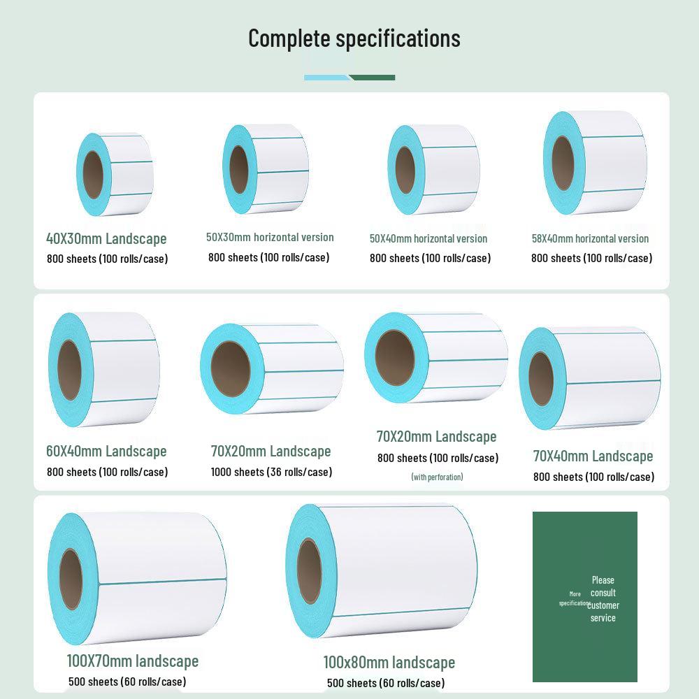 Waterproof Thermal Label Paper for Logistics, Retail, and Hospital Barcode Printing