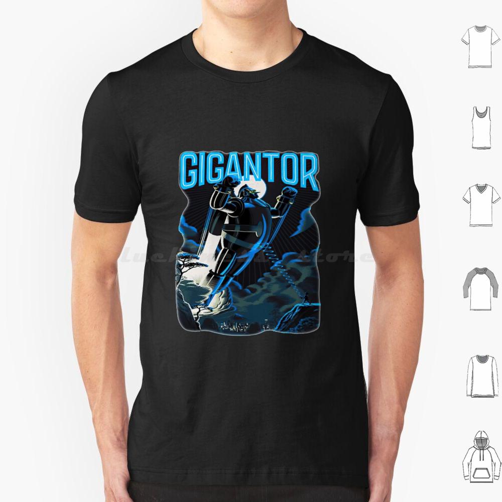 T Shirt Big Size 100 Cotton Animation Robot Inspired Blue Gigiantor Cool Robot Inspired Anime Cartoon Mecha Giant Mecha Anime S