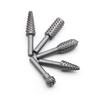 Rotary File DIY Grinding Tool Accessories Set Electric Grinding Head Tools5pc Silver Woodworking Wolf Tooth Stick