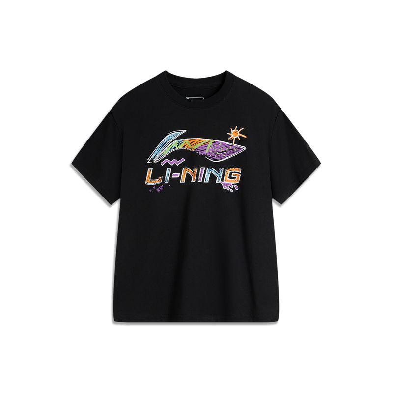 

Little Kid Older Kid Sports Life Series round Neck Short Sleeve T-shirt Black 120