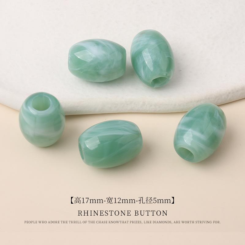 5 ks Akrylové Dvoubarevné Korálky do Kbelíku s Velkým Otvorem Ručně Vyráběné Korálkové Šperky Korálky Plavky Sukně Tkaničky do Bot Dekorativní Kulatá Korálková Spona