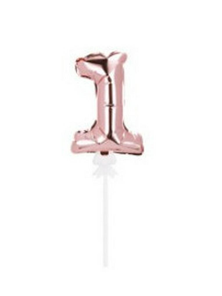 Balon din aluminiu auto-gonflabil de 14 cm cu număr, decor pentru tort, petrecere de aniversare 0-9 inserție.