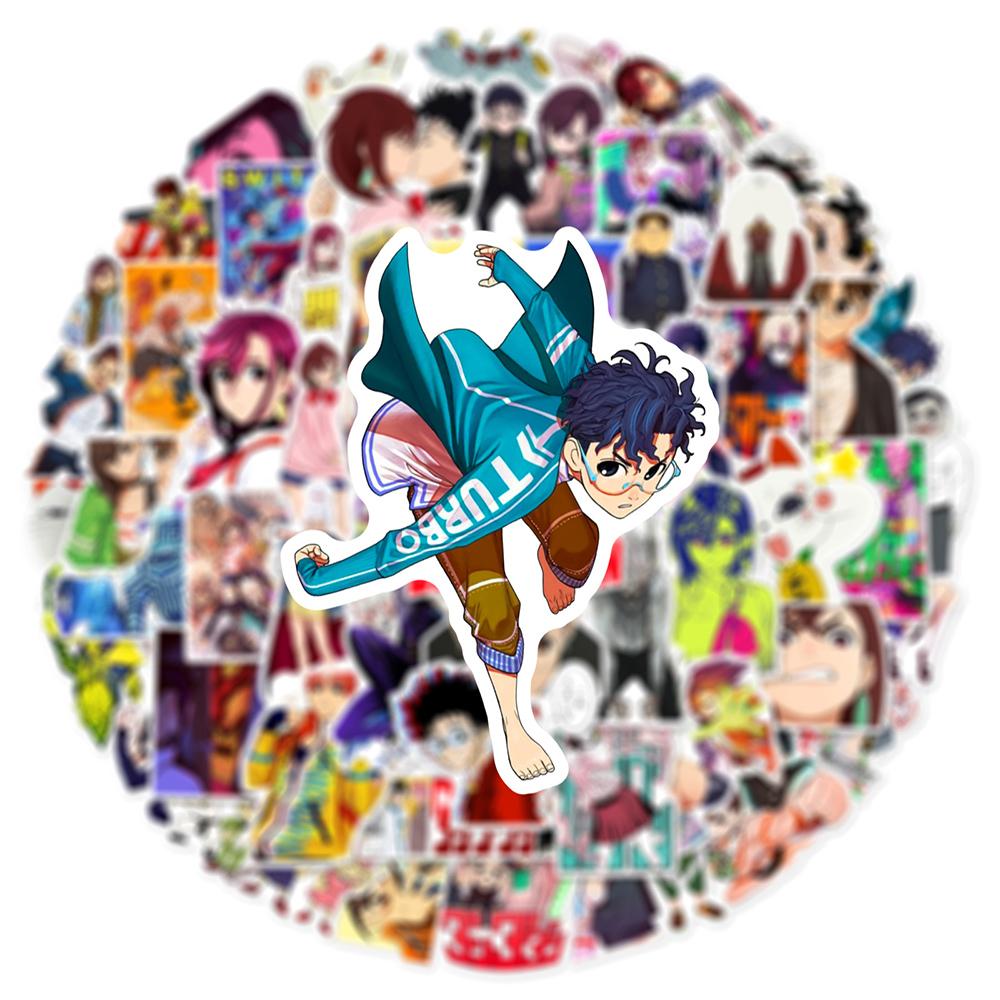 60PCS DAN DA DAN Cartoon Anime Stickers DIY Decoration PVC Waterproof Skateboard Notebook Graffiti Decals