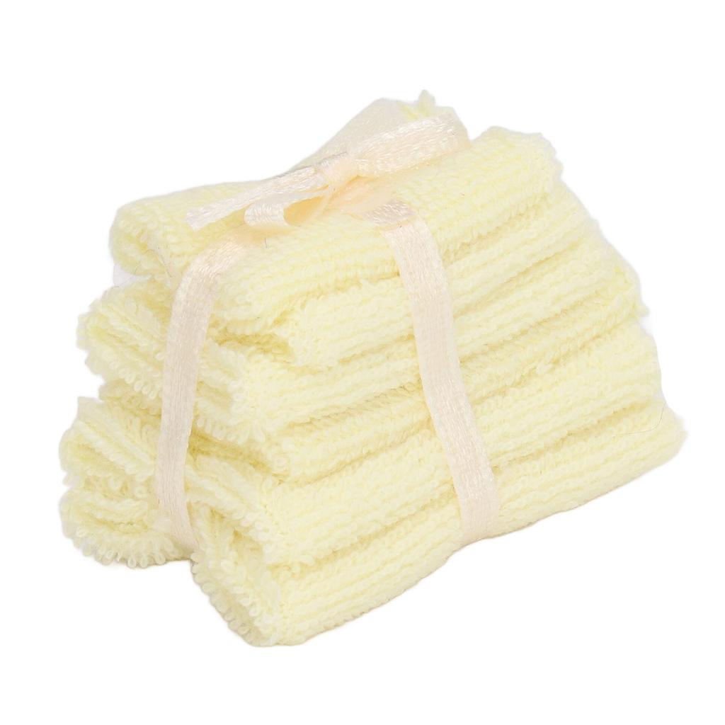 1:12 Scale Miniature Bathroom Towels Decoration Accessories Furniture Model Towel Pile