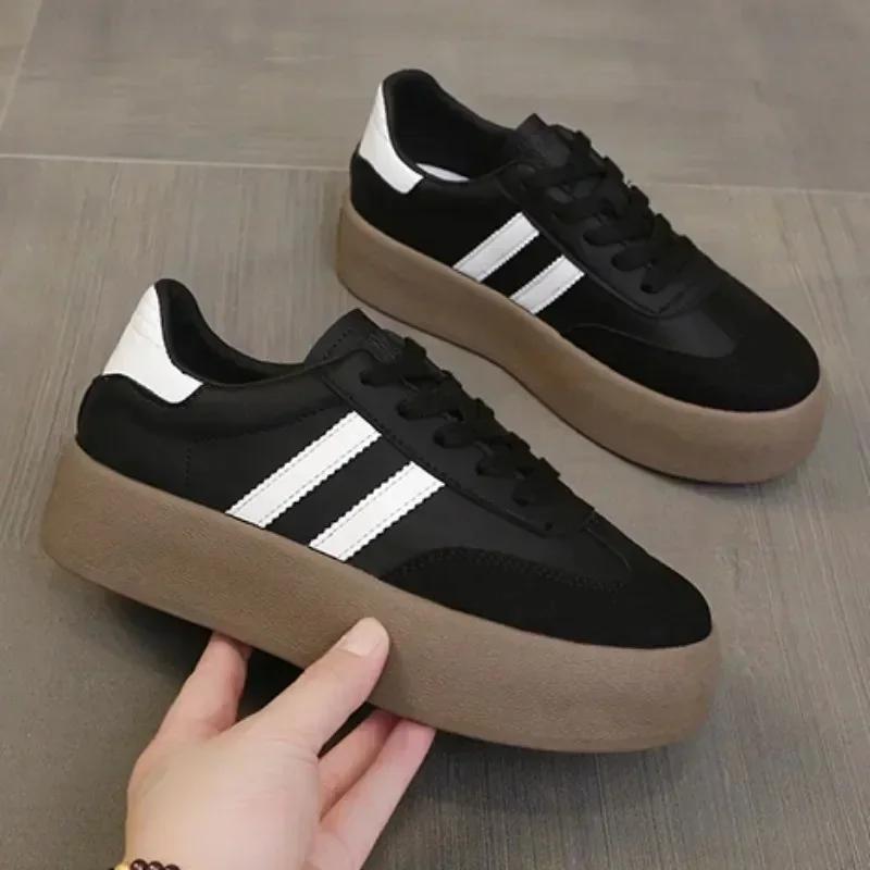 Women's Thick Sole Sneakers Fashion Casual Board Shoes for Women Tennis Training Shoes Forrest Gump Shoes Lace Up Platform Shoe