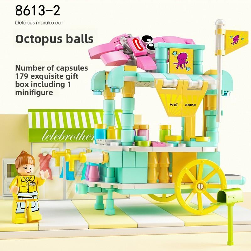 Yellow Crane Tower Chinese Style Building Blocks Kit With Abs Plastic For Kids Diy Creative Play