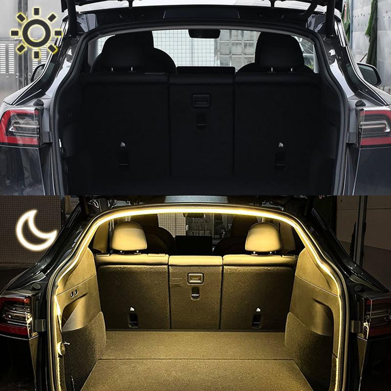 For Tesla For Model 3/Y 5M Car Trunk Atmosphere Light Automatic Light Control Sensor Ambient Deco Light Auto Interior Led Strip