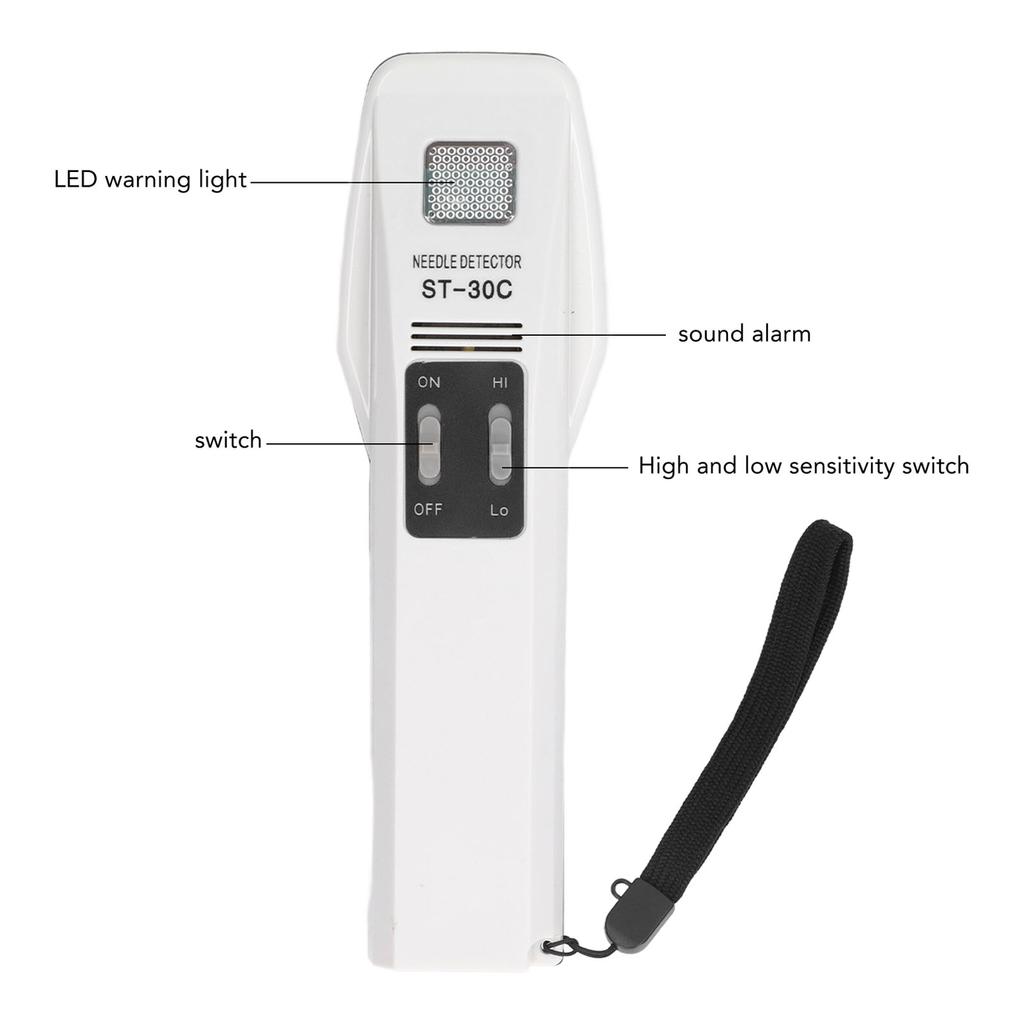 ST-30C Handheld Needle Detector Household High Accuracy Handheld Needle Detector Wood Probe Metal Detector Pinpointer