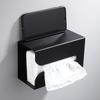 18x12x9cm Black Tissue Box Holder Stand Rack Wall Mount Napkin Organizer for Kitchen Bathroom Toilet