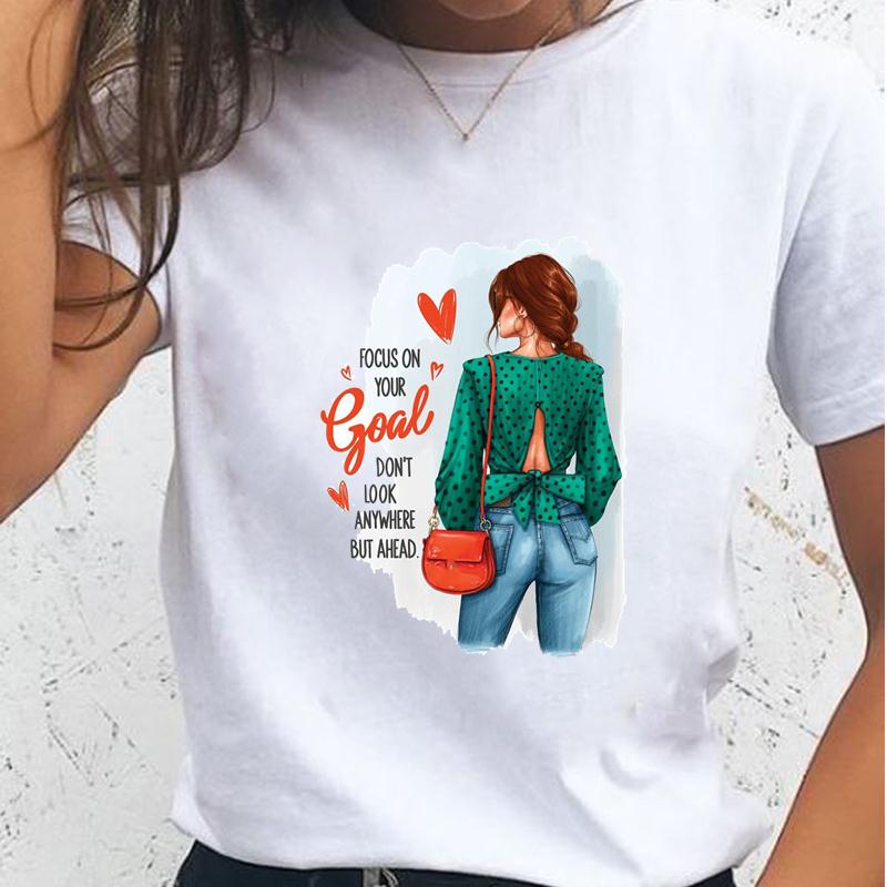 Women T-shirts Watercolor Female T Tee Cartoon Clothes 90s Trend Cute Short Sleeve Casual Shirt Fashion Top Graphic Tshirt