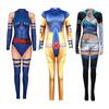 Full Body Sleeveless Jumpsuit Bodysuit with Arm Sleeves and Leg Straps Stretchy Material for Cosplay Stage Performance Costume