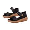 2025 Summer New Casual Soft-soled Versatile Velcro Mother Shoes Thick-soled Heightening Women's Sandals Going Out Sandals