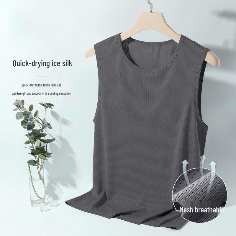 Men's Mesh Sleeveless Sports Vest for Running and Hiking