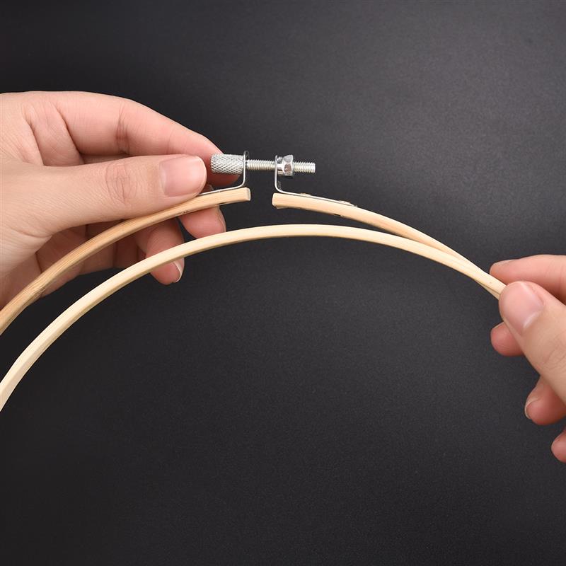 10 Stück/Set Durchmesser 10-30cm Holz Stickrahmen Set Bambus Stickrahmenringe für DIY Kreuzstich Nadel Handwerkzeug