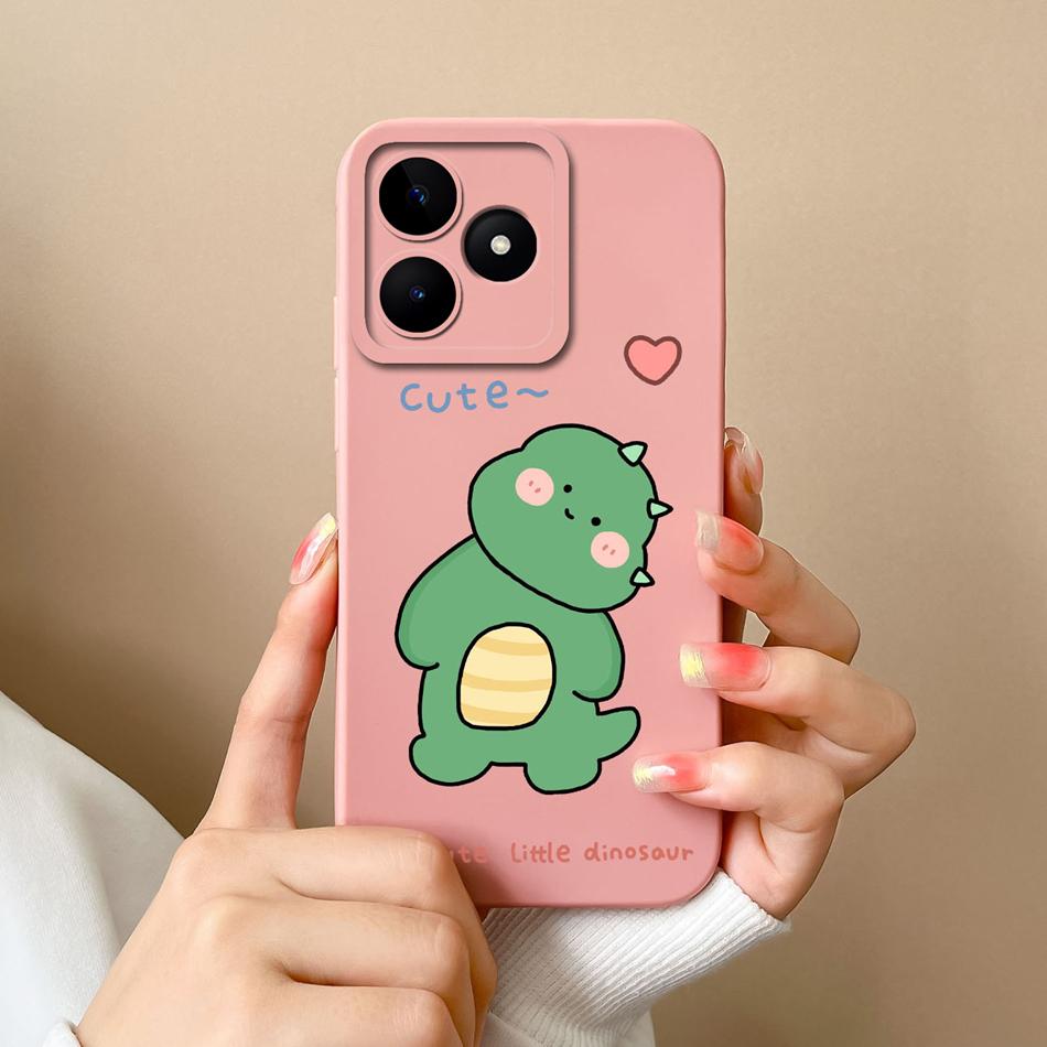 Coque Simple Pour Realme Note 50 Style Décontracté Protection Complète Anti-Choc Coque Arrière Silicone Liquide Doux Modèle RMX3834 Coque