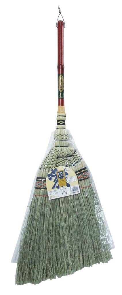 Azuma Indoor Short Handle Broom Bristles Width Total Length Natural Fibers That Damage Tatami Mats Hand-knitted Broom, Hand-knitted Takumi, 34cm,