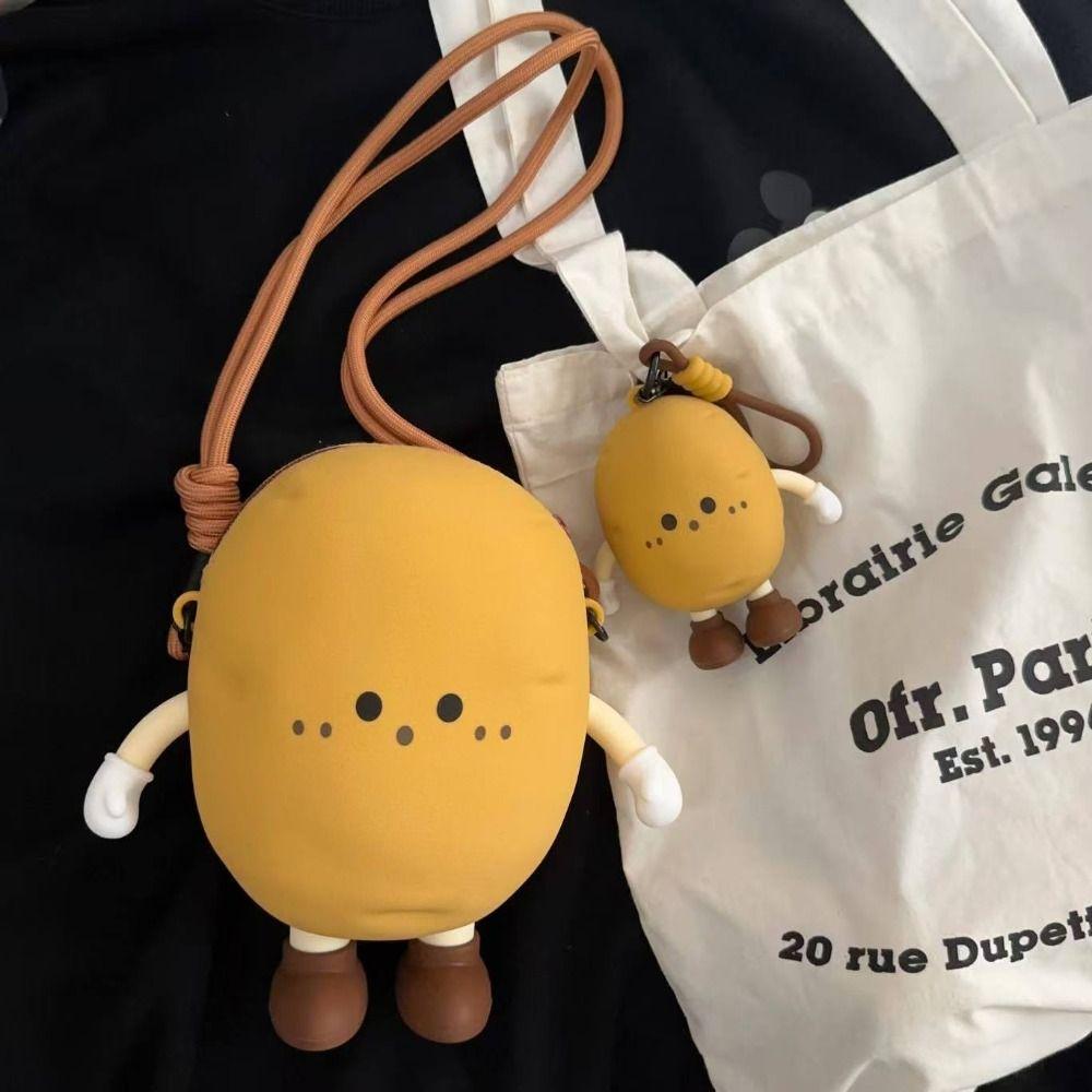 Portable Potato Phone Bag Soft Mini Earphone Bag Funny Vegetable Coin Purse Outdoor