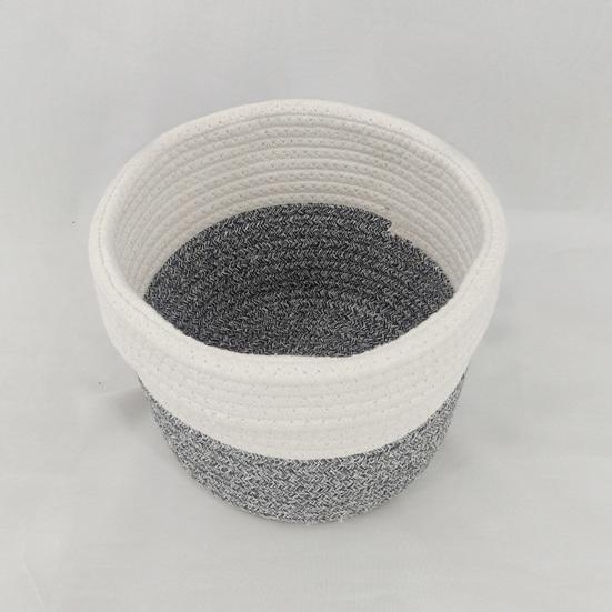 Cotton Rope Basket Large Toys Storage Woven Basket Decorative Round Closet Organizer for Clothes Towels Blankets
