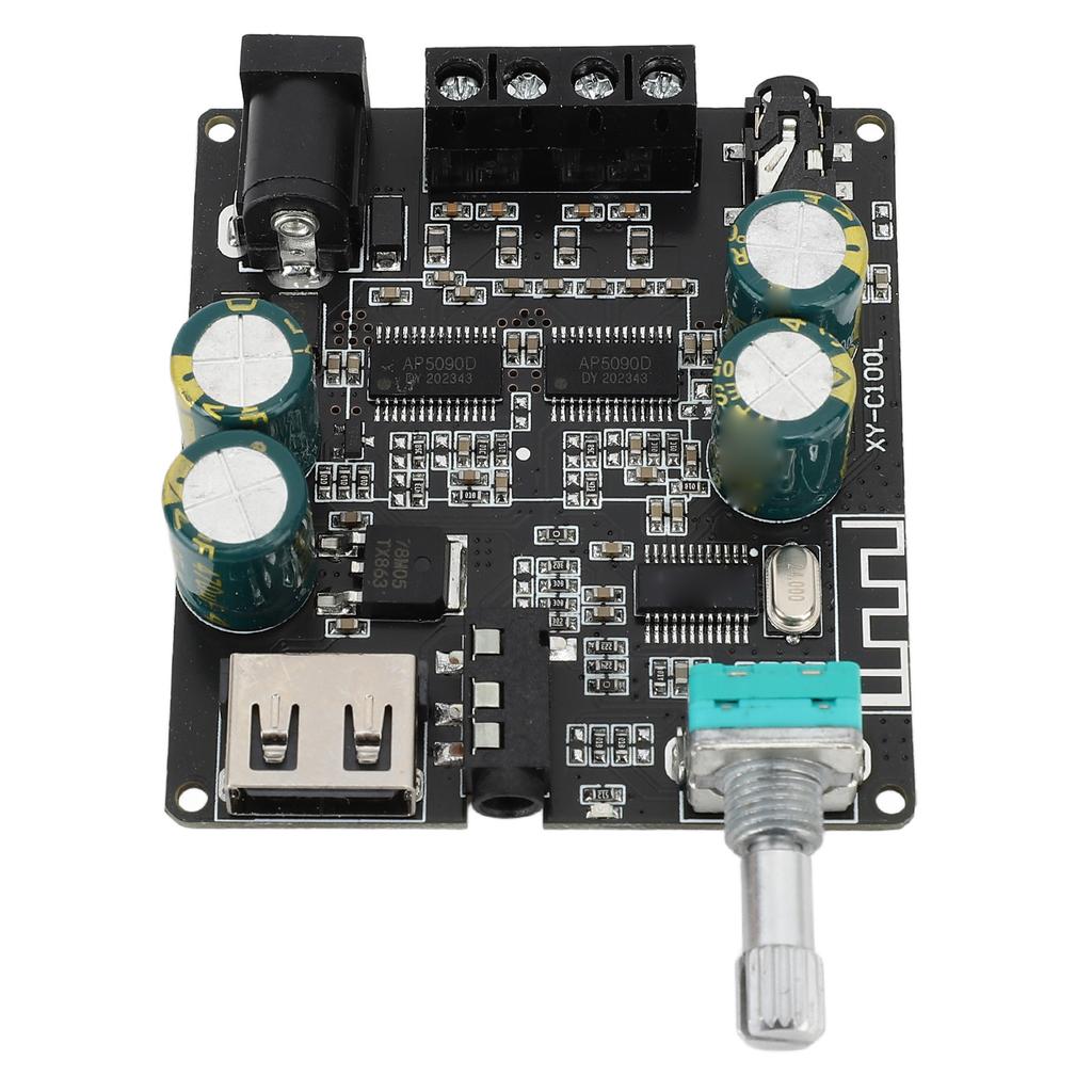 XY C100L Stereo Bluetooth Digital Amplifier Board Dual Channel Infinite Tone Adjustment MP3 Decoding USB External Sound