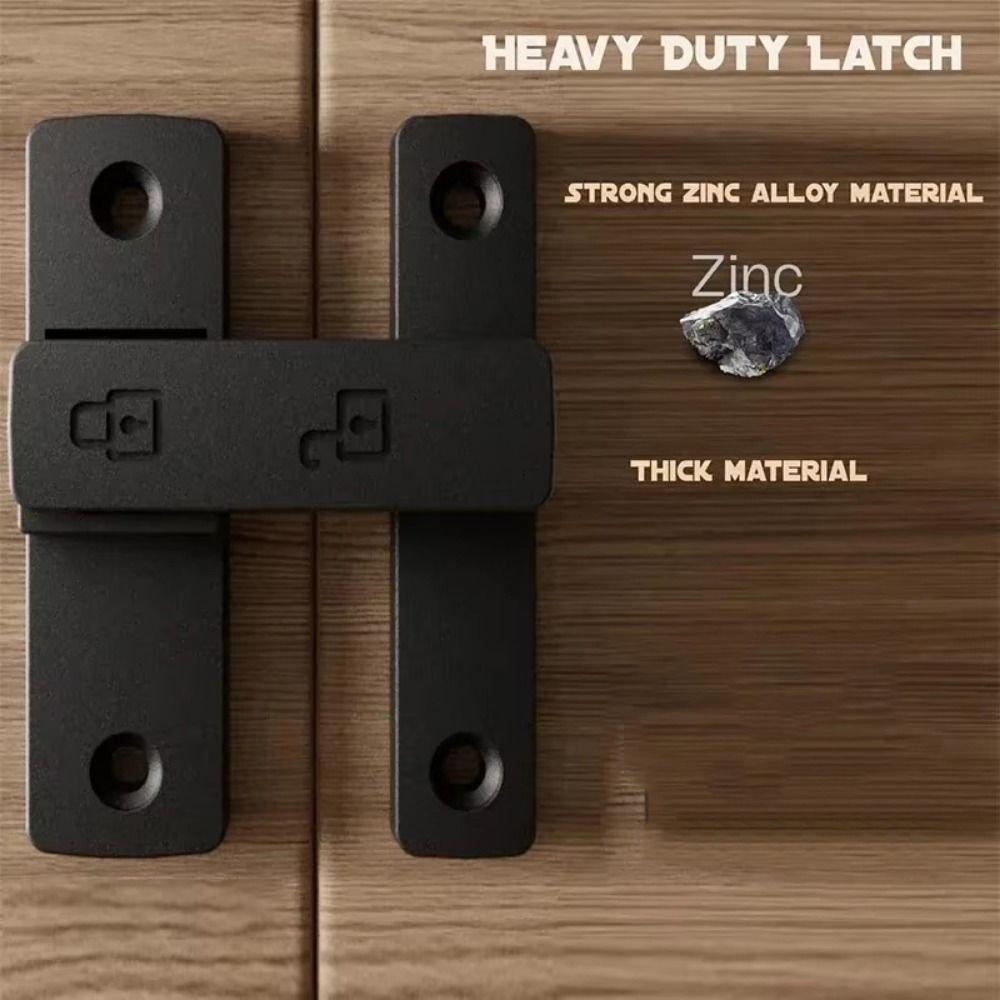 Luminous Door Bolts No Punching Flipping Door Lock Security Metal Door Buckle  Barn