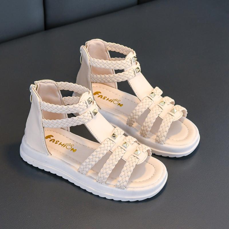 

Girls sandals, summer fashion, open toed princess shoes, big children s soft soled, little girls baby Roman shoes 37