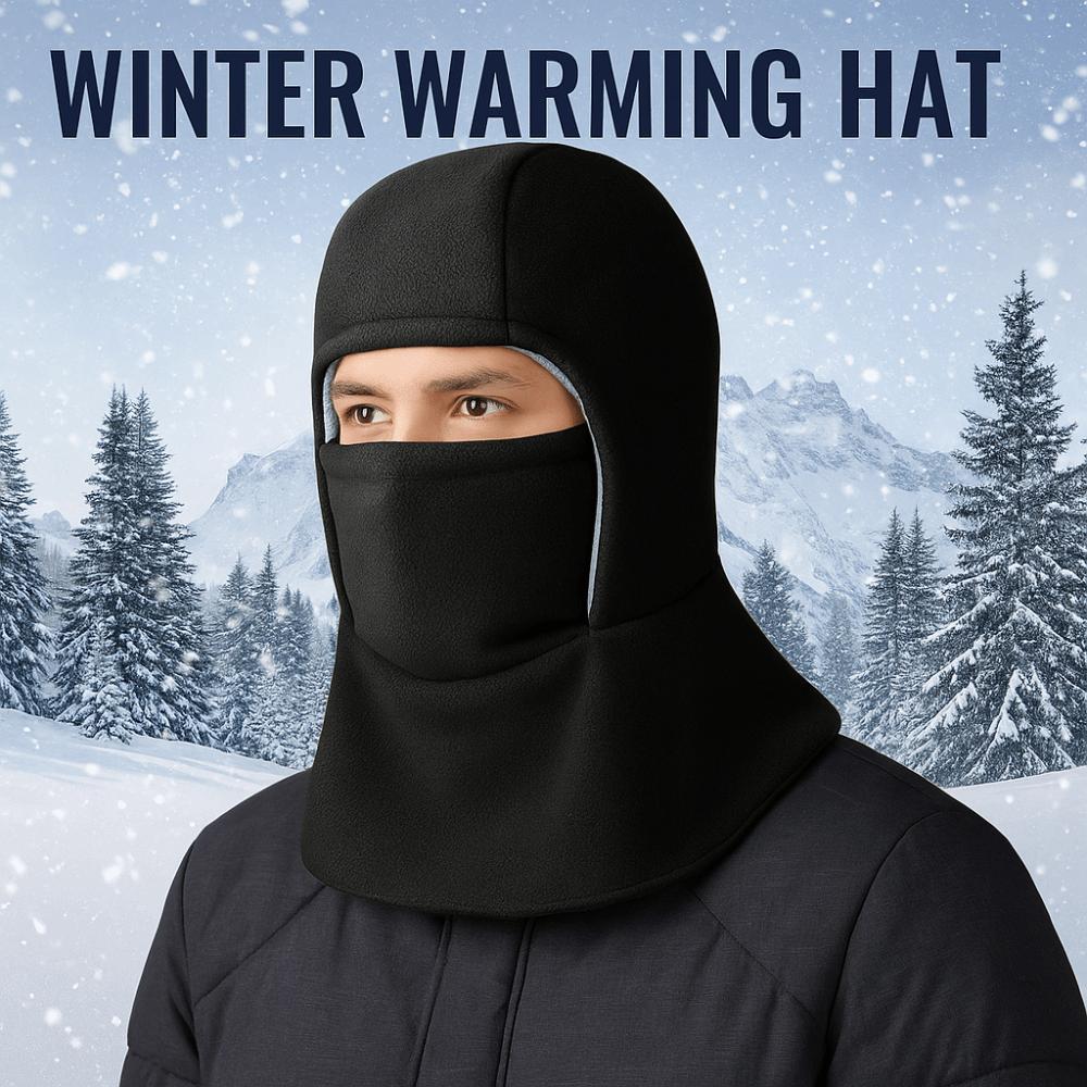 Fleece Warm Hat Mask Cold-proof Ski Windproof Cap Winter Warm Hat Balaclava Cycling Cap  Women Men