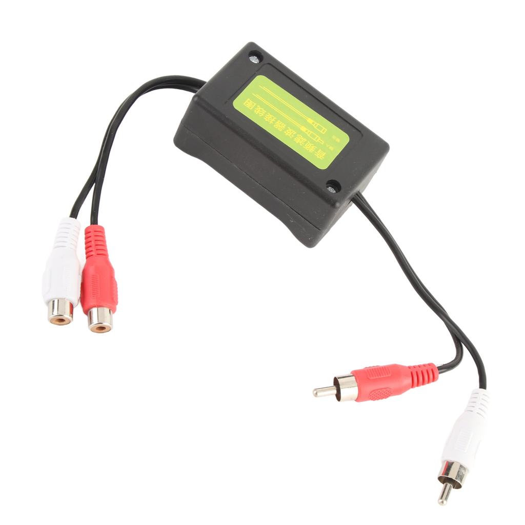 Radio Noise Filter Ground Loop Isolator RCA Connectors 3.5mm 0.1in Car Stereo Voice Frequency Filter for Car