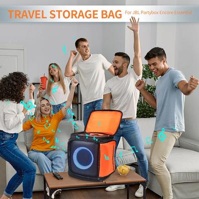 Portable Speaker Bag Case Large Capacity Adjustable Speaker Storage Bag Accessories for JBL PartyBox Encore Essential