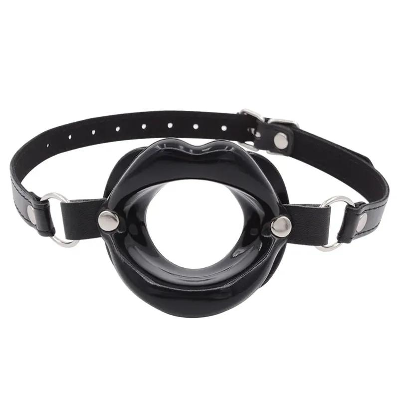 Reusable Silicone O Ring Mouth Gag, Lips Shape Open Mouth Restraint for Couples, Soft BDSM Bondage Adult Toy