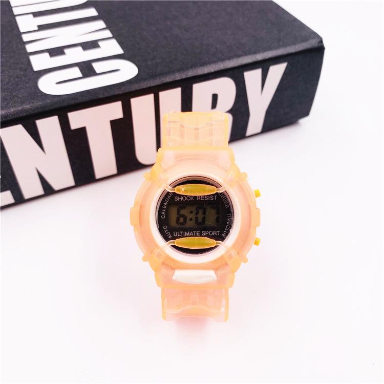 Student Watch Student Small Watch Children S Jelly Watch Cartoon Boy Girl Electronic Watch розовый