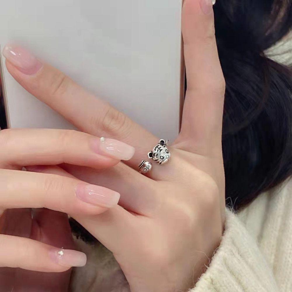 Creative Tiger Rings Ladies Classic Vintage Fashionable Stylish Adjustable Open Rings Jewelry Gathering Party Event Anniversary Present GiftVintage