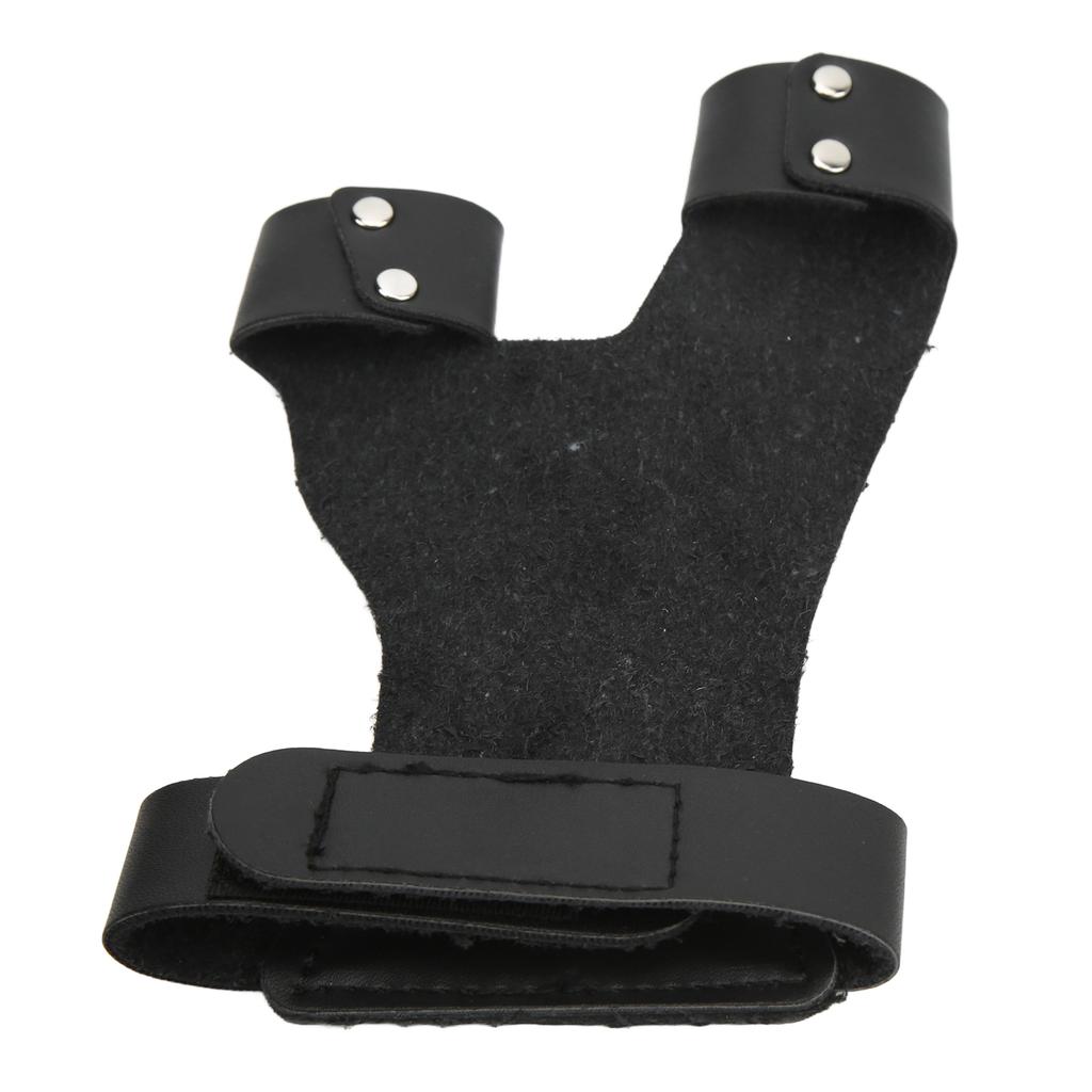 Bogenschießen Schutzhandschuh Leder Handschutz Bogen Schießhandschuh Traditioneller Typ für Linke Hand Outdoor