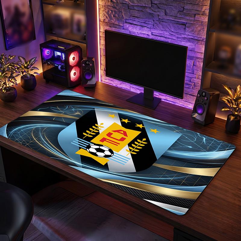 Uruguay Football Crest Mouse Pad, Extended Non Slip Rubber Desk Mat for Gaming Office Laptop Fan Gift