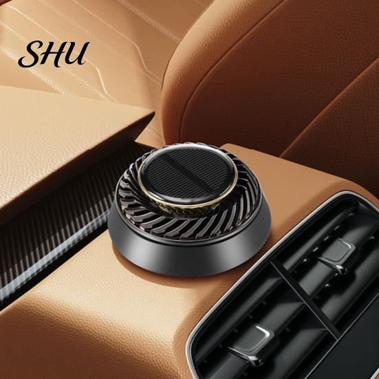 Compact Solar Car Diffuser Air Freshener Automatic Rotatable Long Lasting Fragrance Purifying Auto Aromatherapy Ornament Interior Accessories Rotating