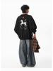 2026 Year of the Horse Color-Changing Embroidered Fleece Pullover - Trendy Round Neck Sweatshirt for Autumn/Winter