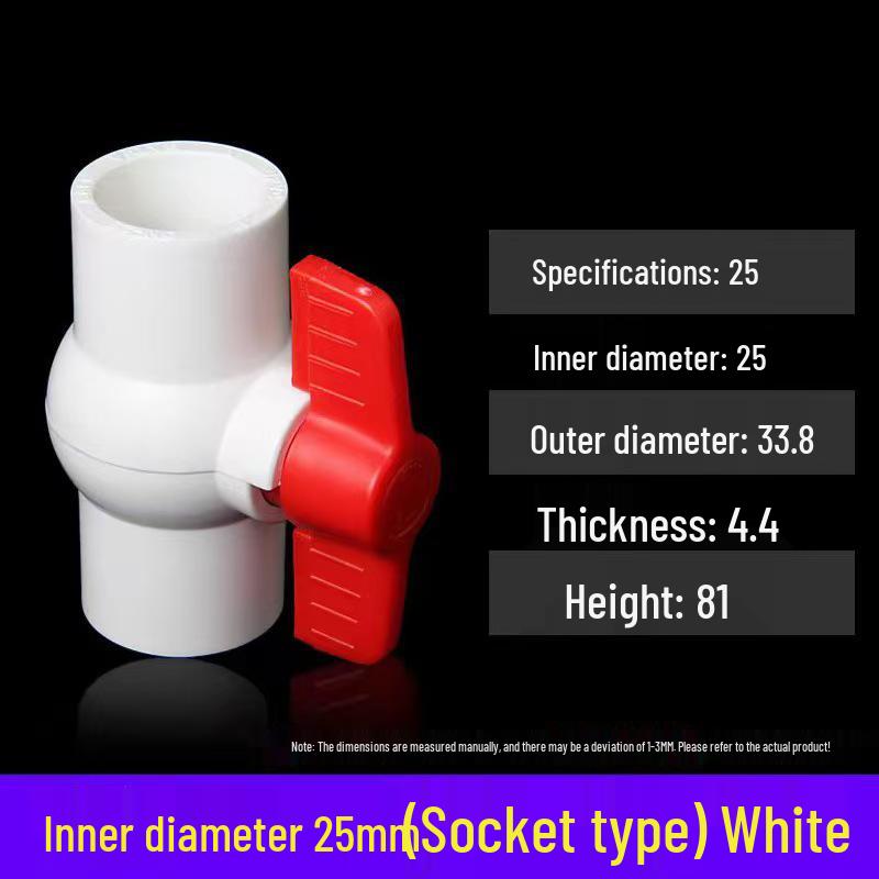 PVC Ball Valve Switch for Water Pipes (Sizes: 20-110mm)