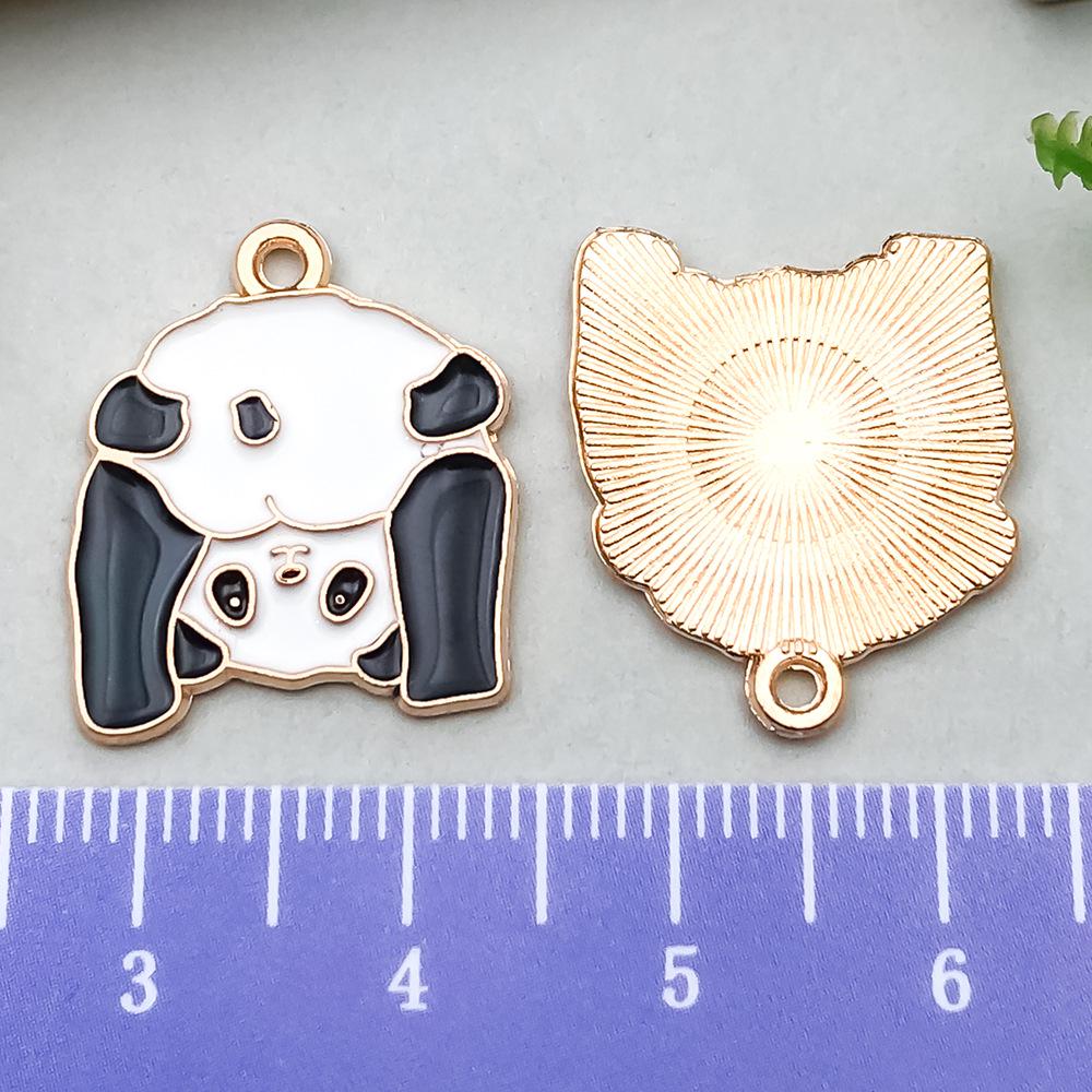 Panda Bamboo Oil Drop Alloy Earrings & Keychain Pendant Jewelry - Chinese Style Accessories