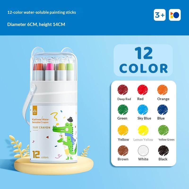 12/24/36/48 Colors Children'S Water Soluble Painting Crayons Watercolor All-In-One Silky Crayons